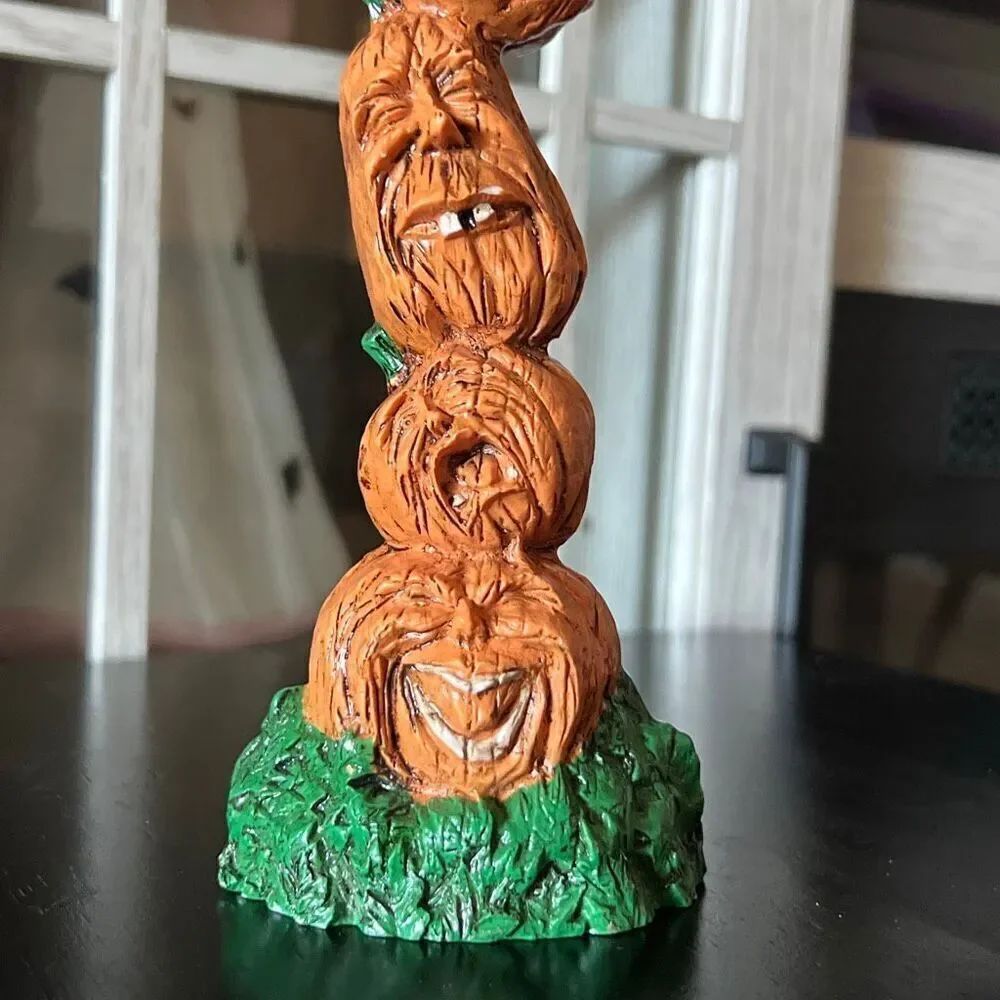 Pumpkin candle holder taper candle holder Halloween decor 8.5” pumpkin faces